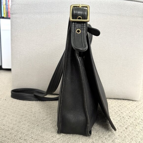Coach Black Vintage Legacy Flap Bag Crossbody Leather Purse - Picture 6 of 14
